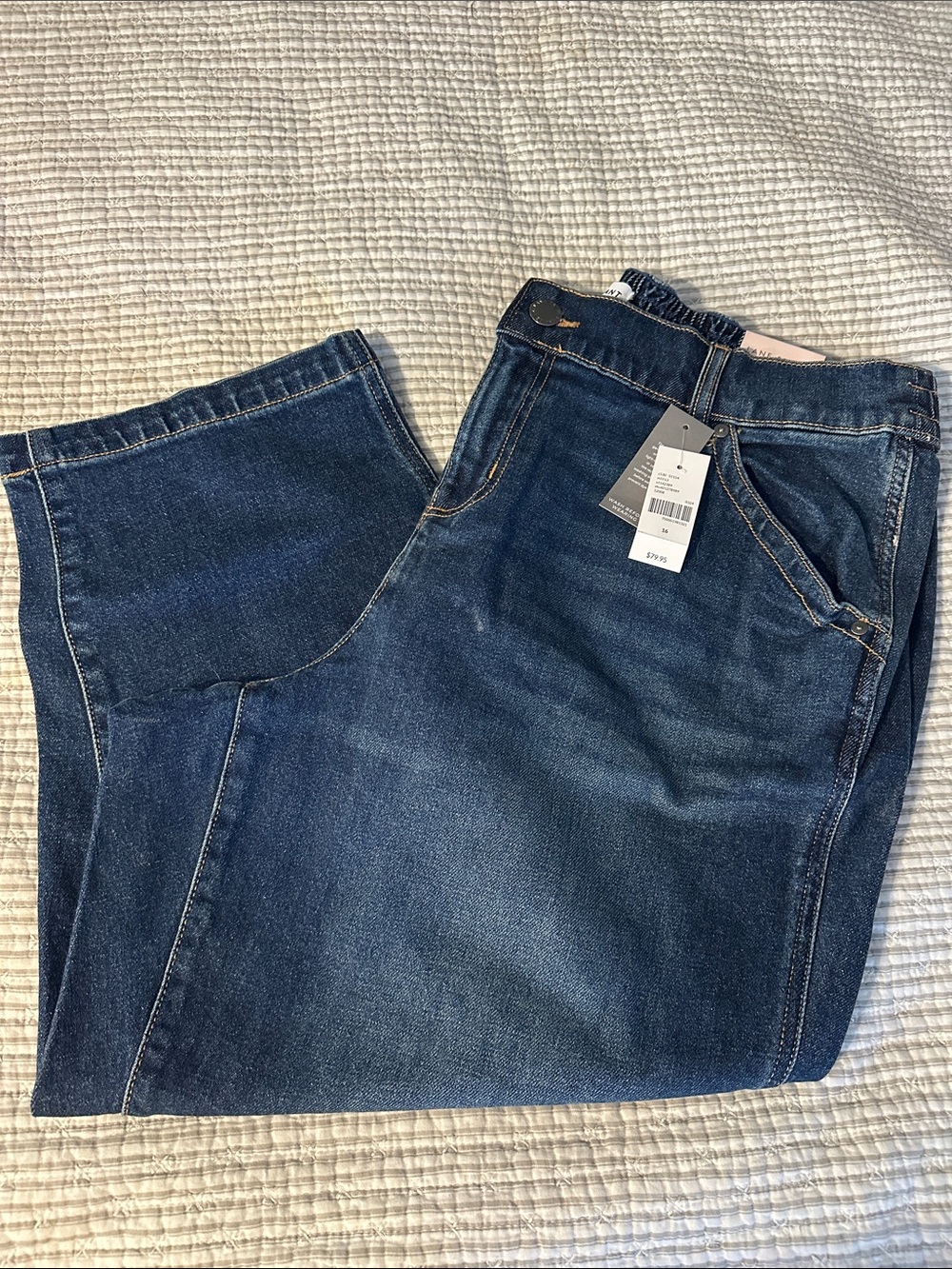 Lane Bryant Blue Denim Capri Jeans with Stretch